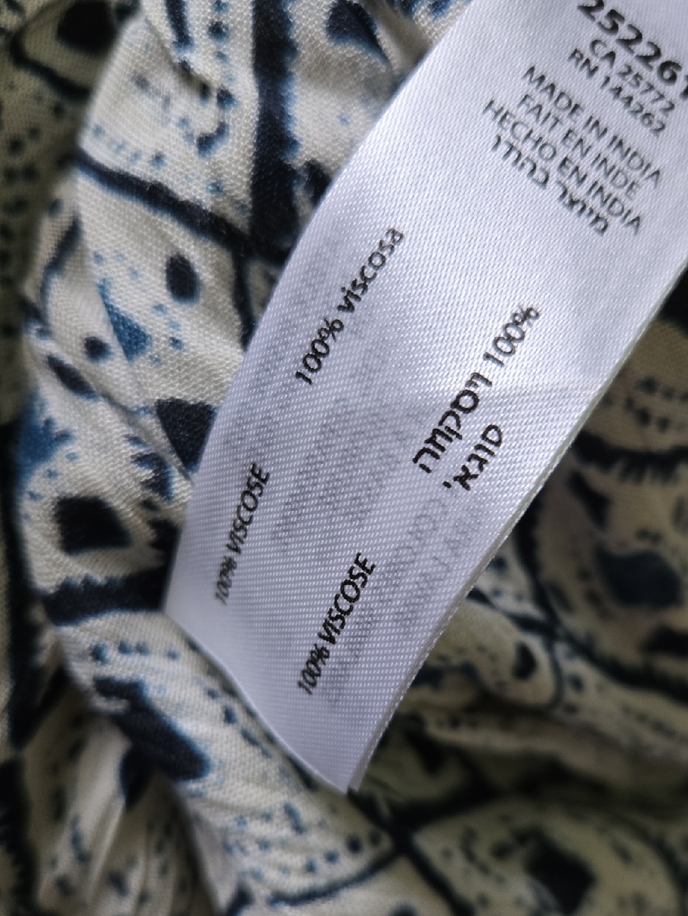 Room 34 Floral Dress Navy and Cream Geometric Print Dress XL - Picture 8 of 10